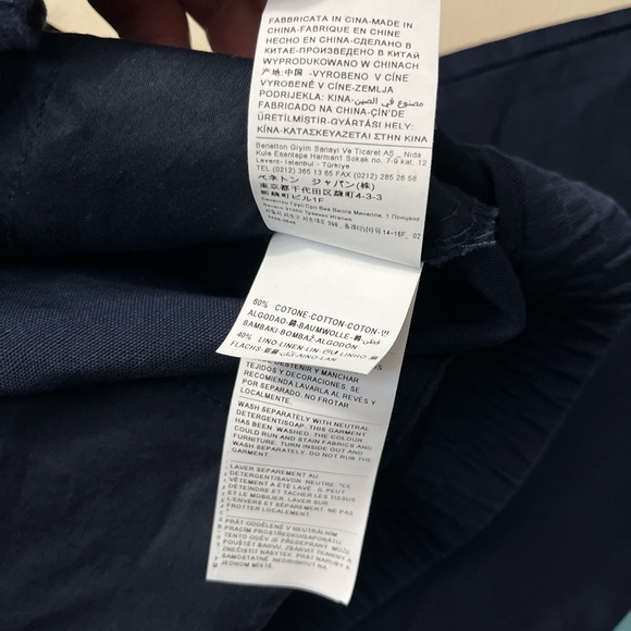 NWT - United Colors of Benetton Men’s Chino with Elastic Waist - US 36 / EU 52 - Picture 7 of 7